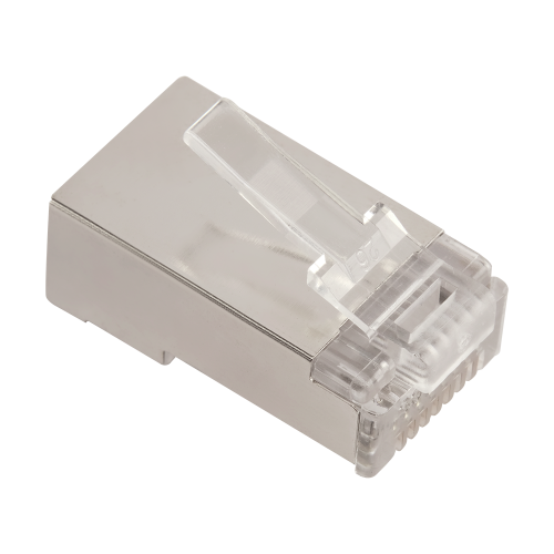 Коннектор RJ45 тип EZ, 8P8C, STP, Cat.5e, универсальный, покрытие 50 микрон,100 шт.